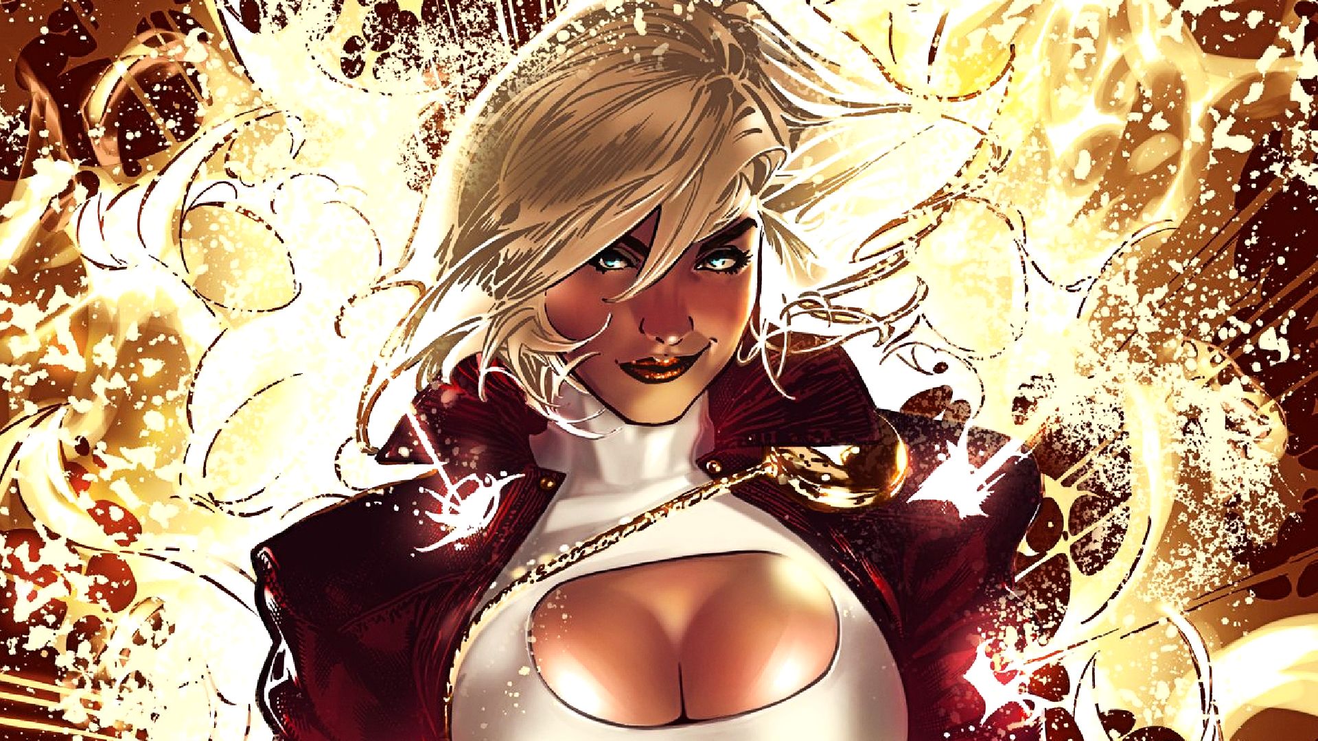 Power Girl emette energia dal corpo