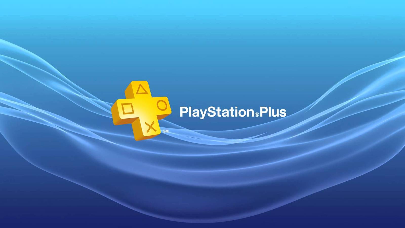 playstation plus logo on a blue background
