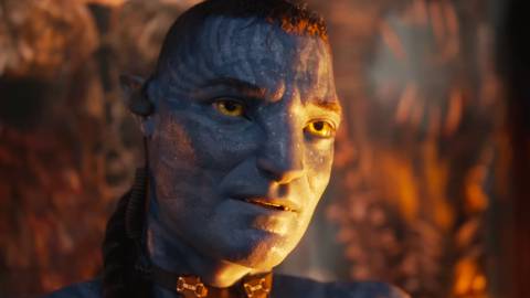 Stephen Lang looking thoughtful as Quaritch in Avatar Fire and Ash