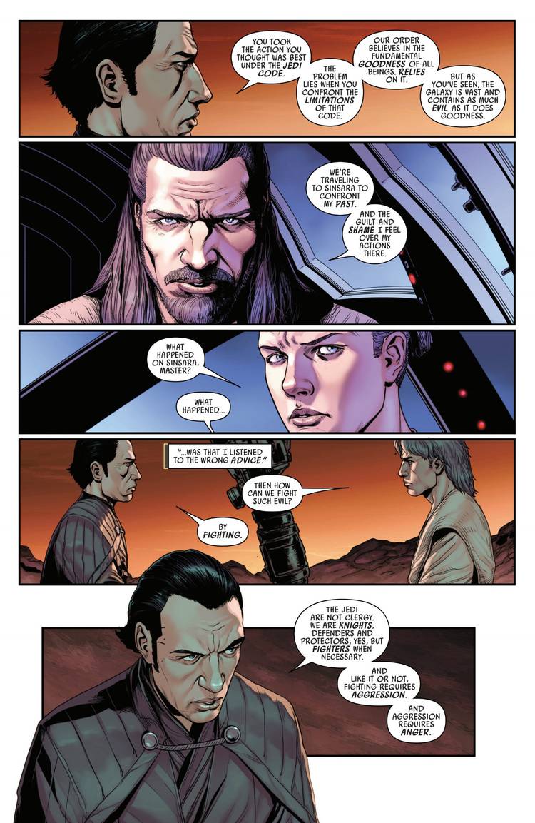 Qui-Gon Recalls Dooku's Teaching in Jedi Knights #9 