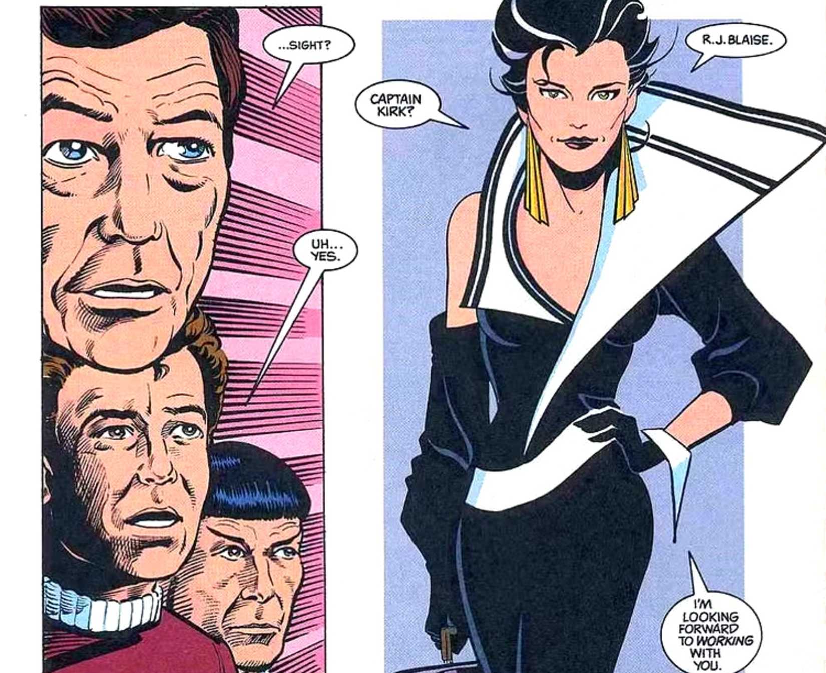 r.j. blaise arrives in star trek comics