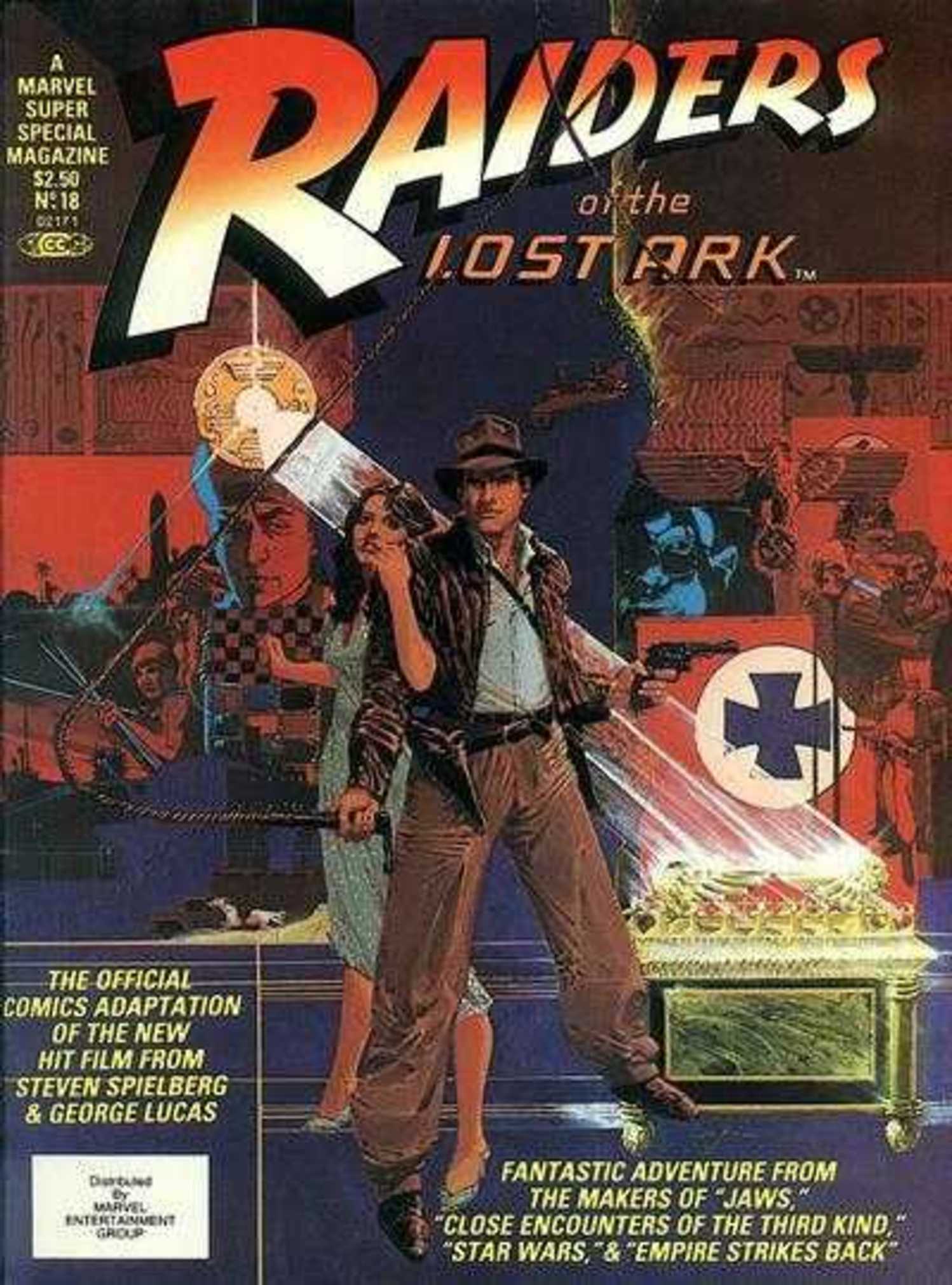 Raiders of the Lost Ark Marvel Comics cover, featuring Indiana Jones and Nazi antagonists