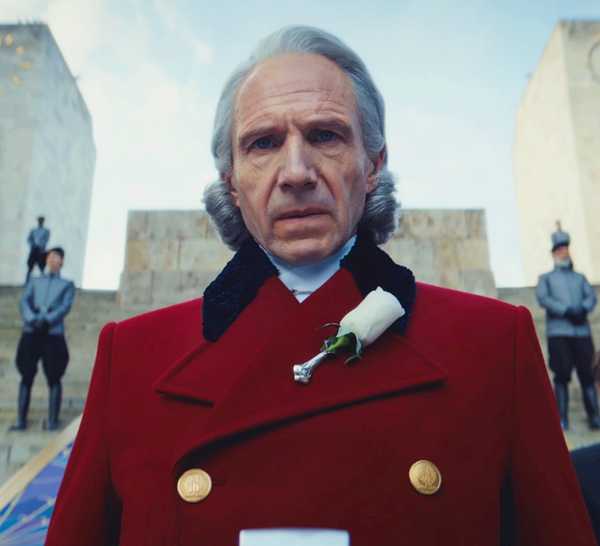 Ralph Fiennes as President Snow in The Hunger Games: Sunrise on the Reaping