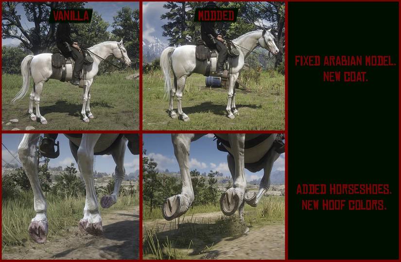 Realistic Gang Horses RDR2 mod