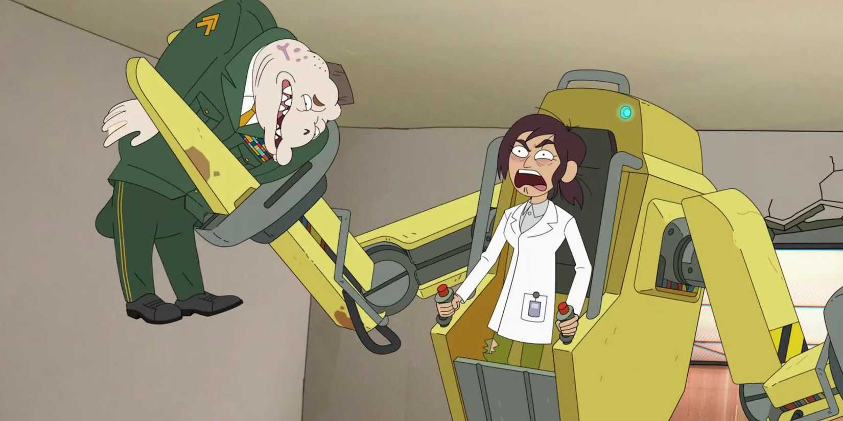 regan in her mech suit in inside job