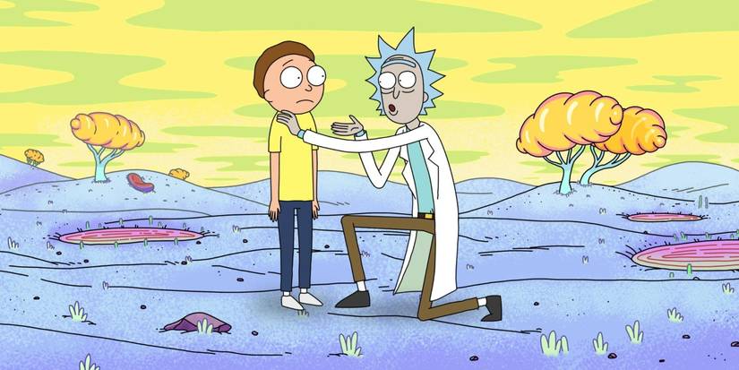 Morty e Rick juntos em Rick and Morty