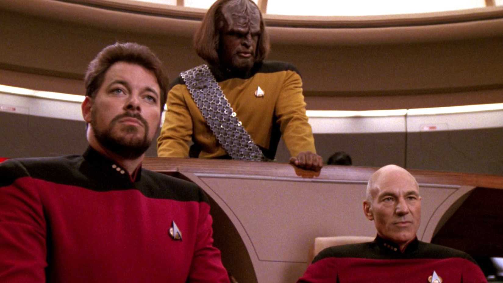 Riker, Worf e Picard