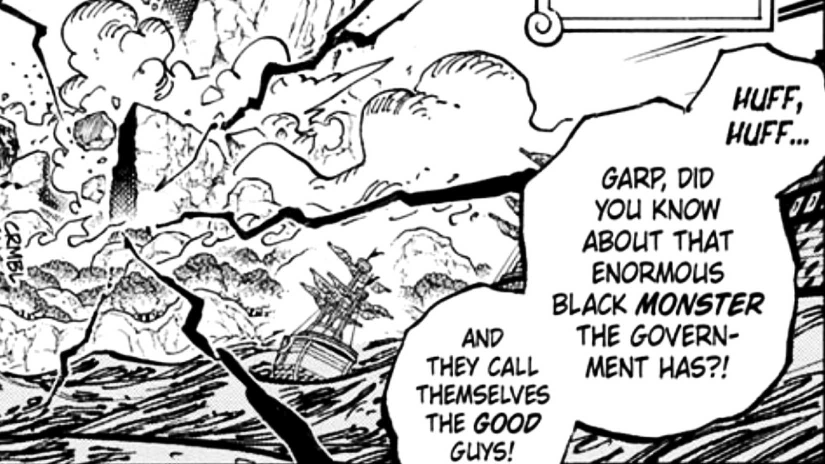 Roger asks garp about imu in one piece's manga