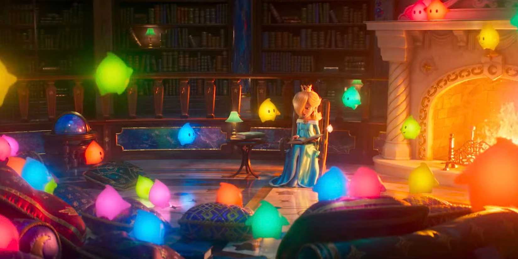 Princesa Rosalina e os Lumas em Super Mario Galaxy: O Filme