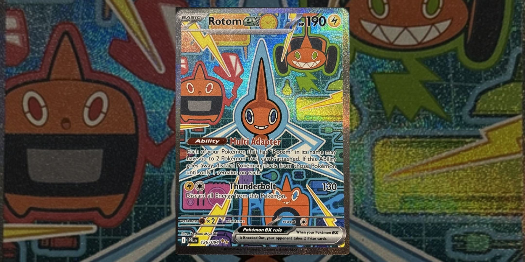 Rotom ex card 126 from Pokemon Phantasmal Flames