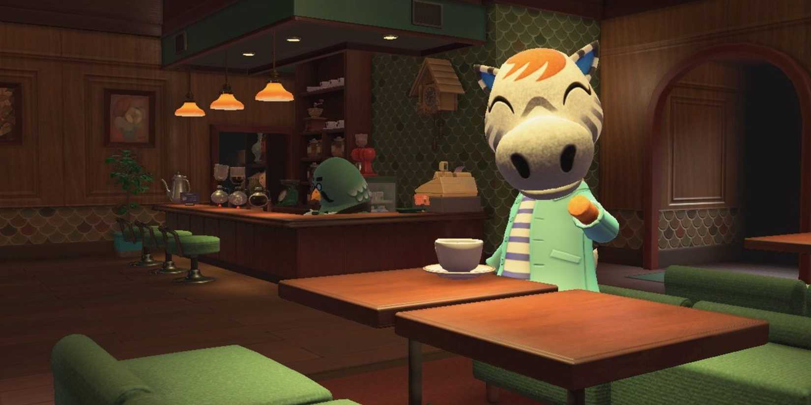 Savannah in The Roost with Brewster in Animal Crossing New Horizons