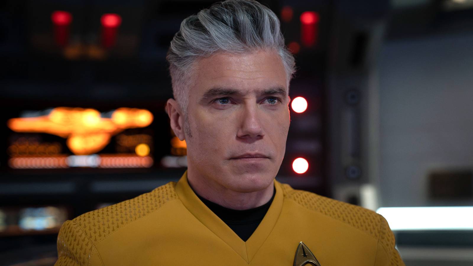 Captain Pike is weary in Star Trek: Strange New Worlds