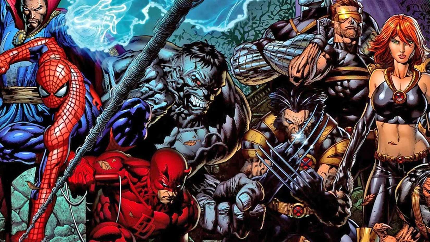 Spider-Man, Hulk, Daredevil, Wolverine, Black Widow, and Cyclops assemble in Marvel's Ultimate Universe event Ultimatum