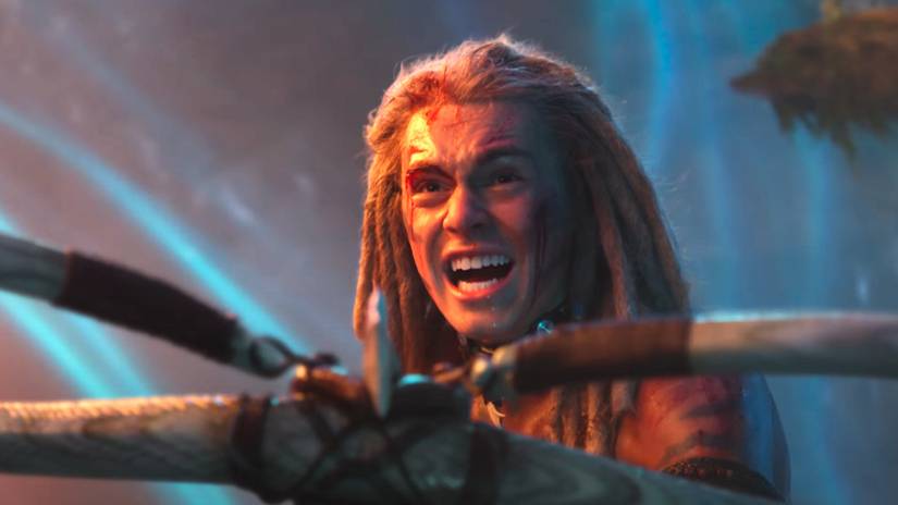 Spider yelling in the Avatar: Fire and Ash trailer