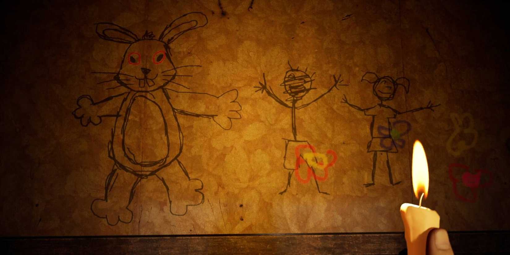 BrokenLore: Dark Dawn rabbit drawings on wall