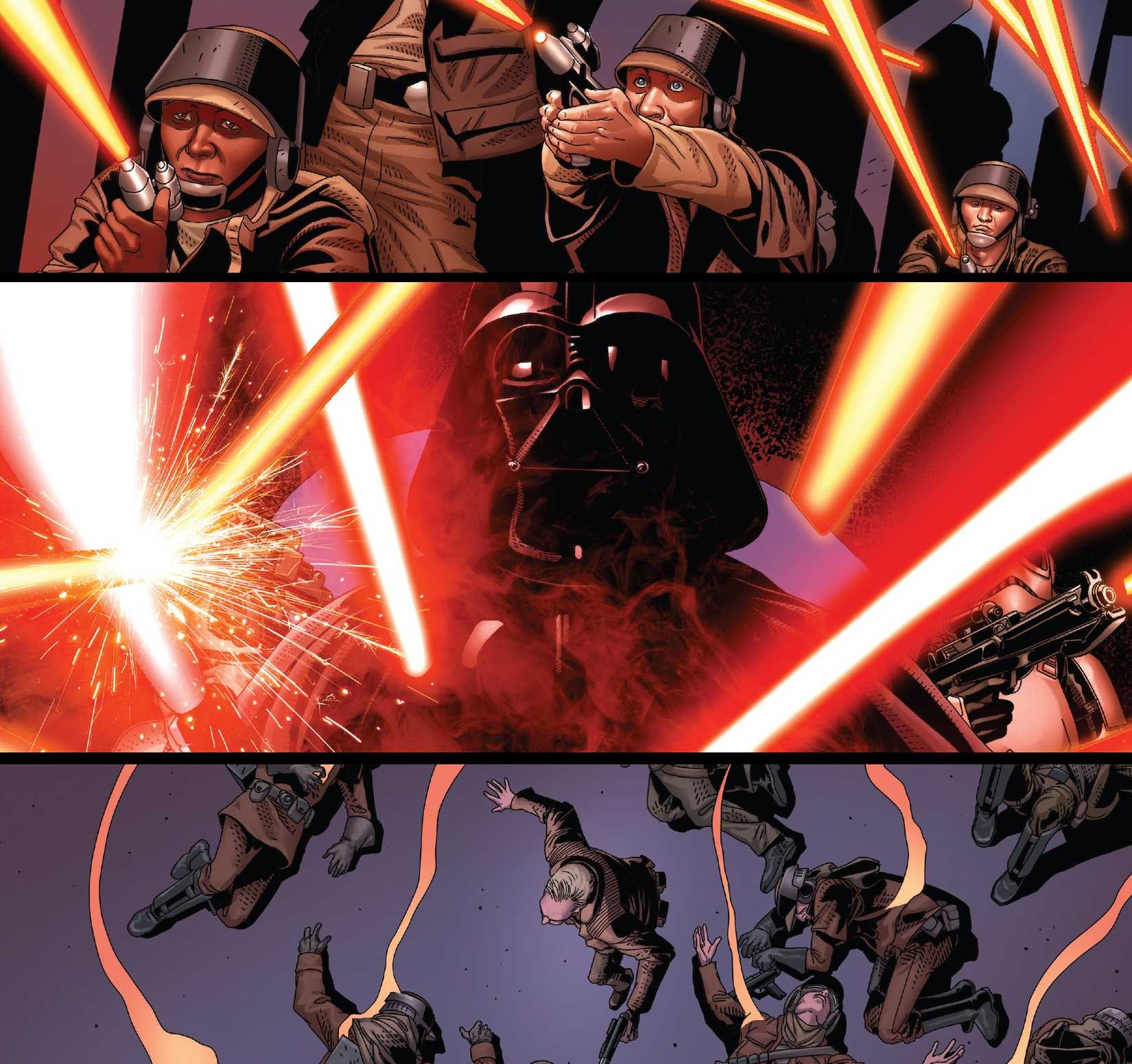 Star Wars Rebel Formation Are Killed by Darth Vader in Comic