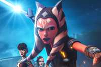 Ahsoka Tano wielding her lightsaber in the poster for Star Wars: The Clone Wars season 7