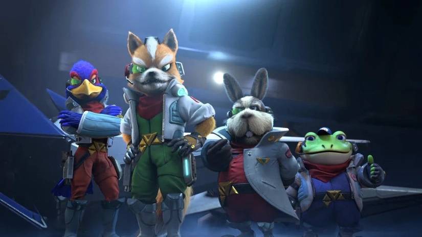 starfox starlink characters standing in a row