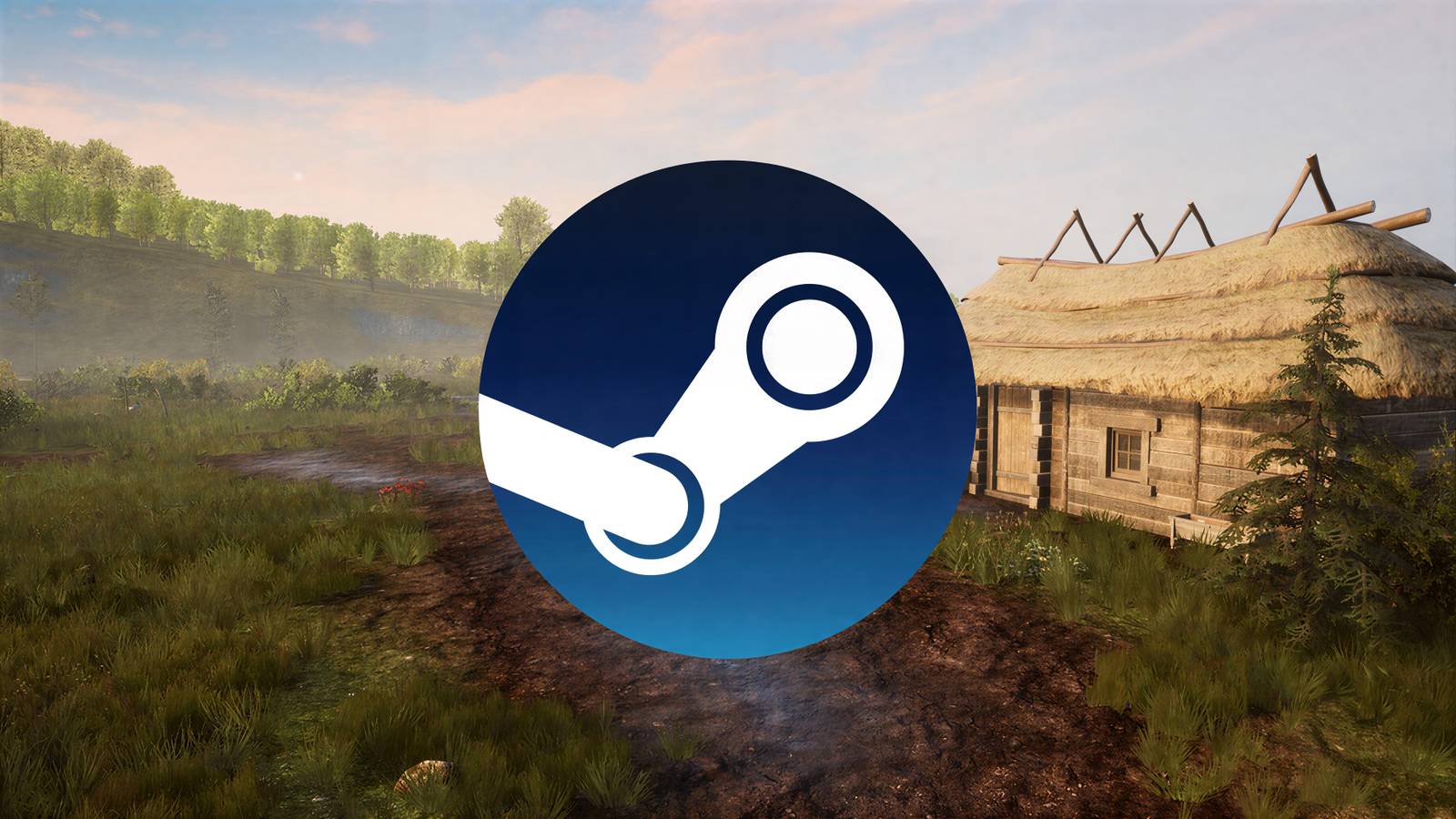 Steam logo over a medieval background