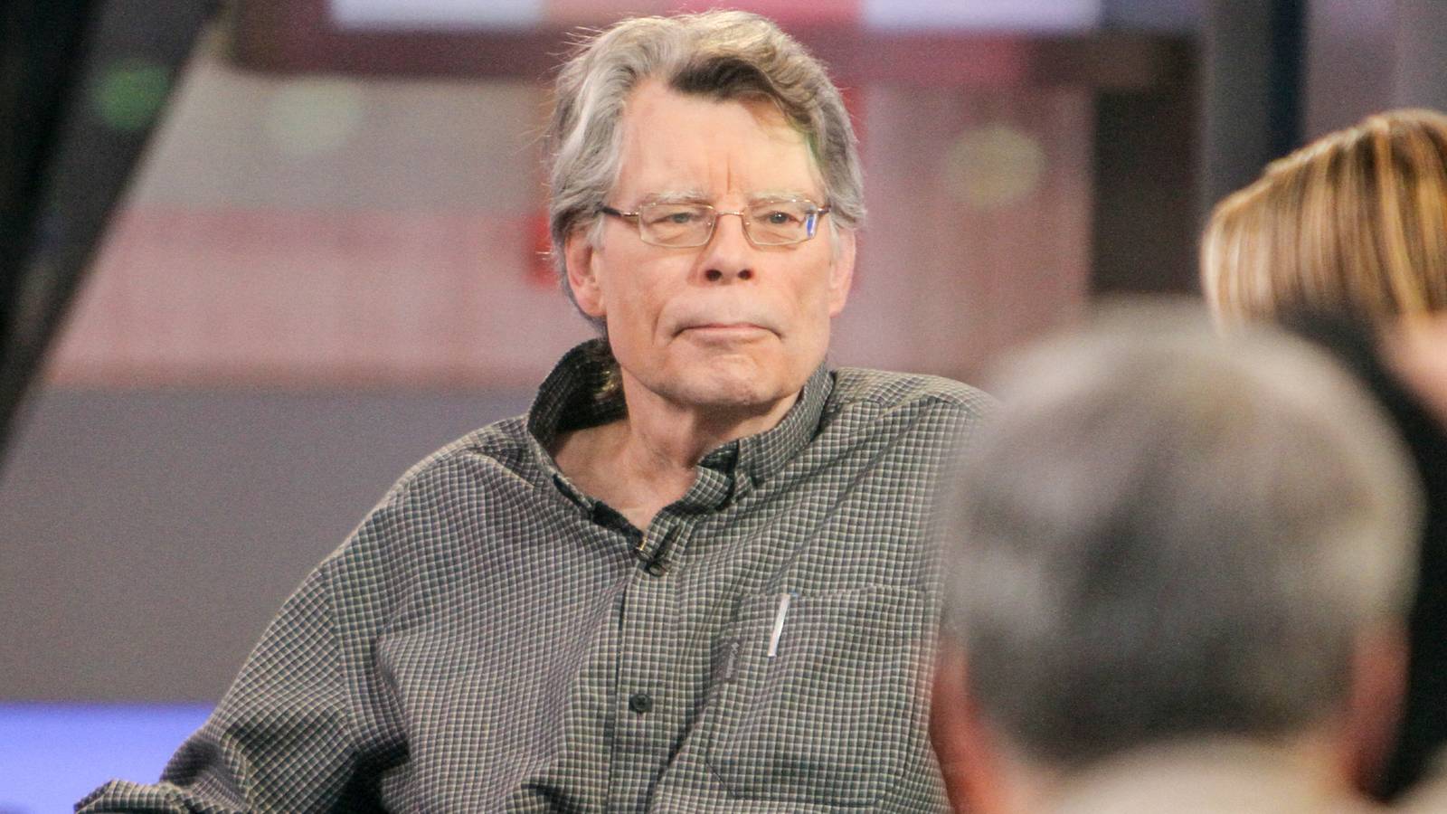 Stephen King sitting in a chair at Good Morning America