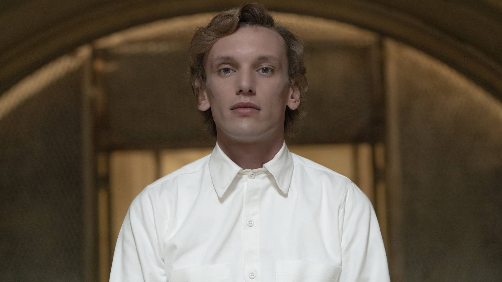 Henry Creel in his white uniform at Hawkins Lab in Stranger Things season 4