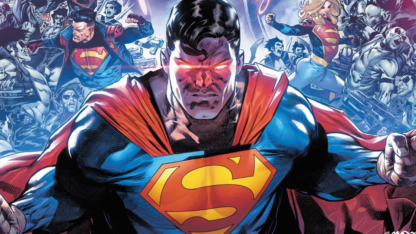 Superman and Super-Family fighting the Lobo race