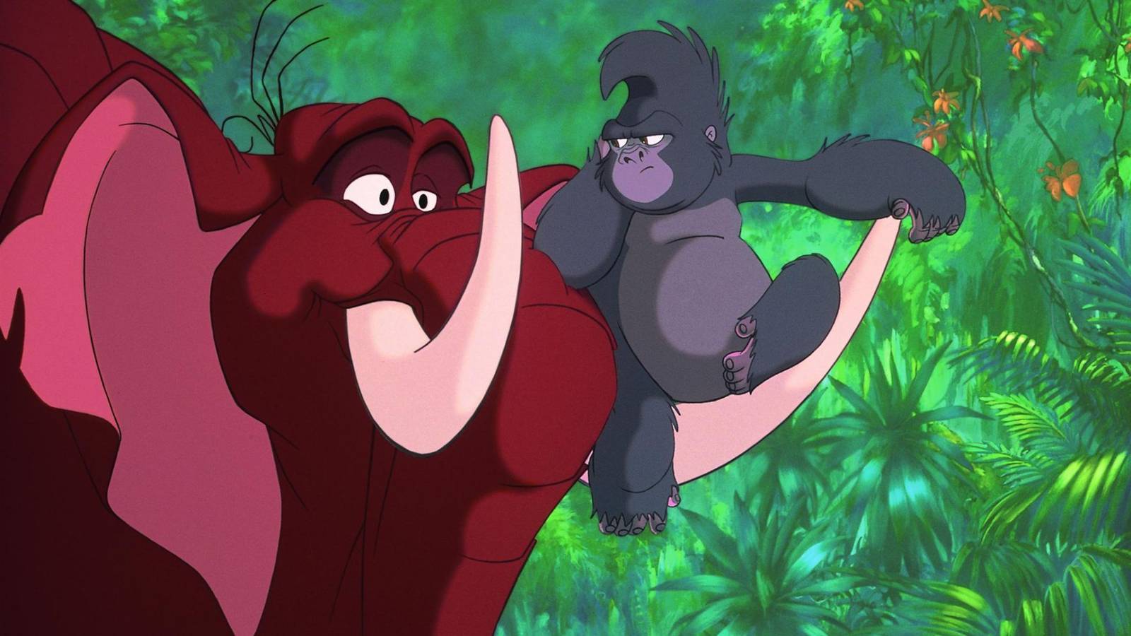 Terk looking annoyed with Tantor in Tarzan.