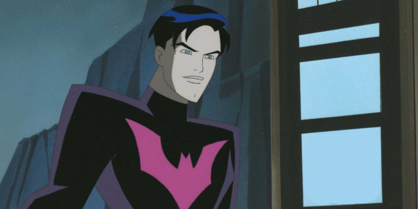 Terry McGinnis no traje do Batman do Futuro.