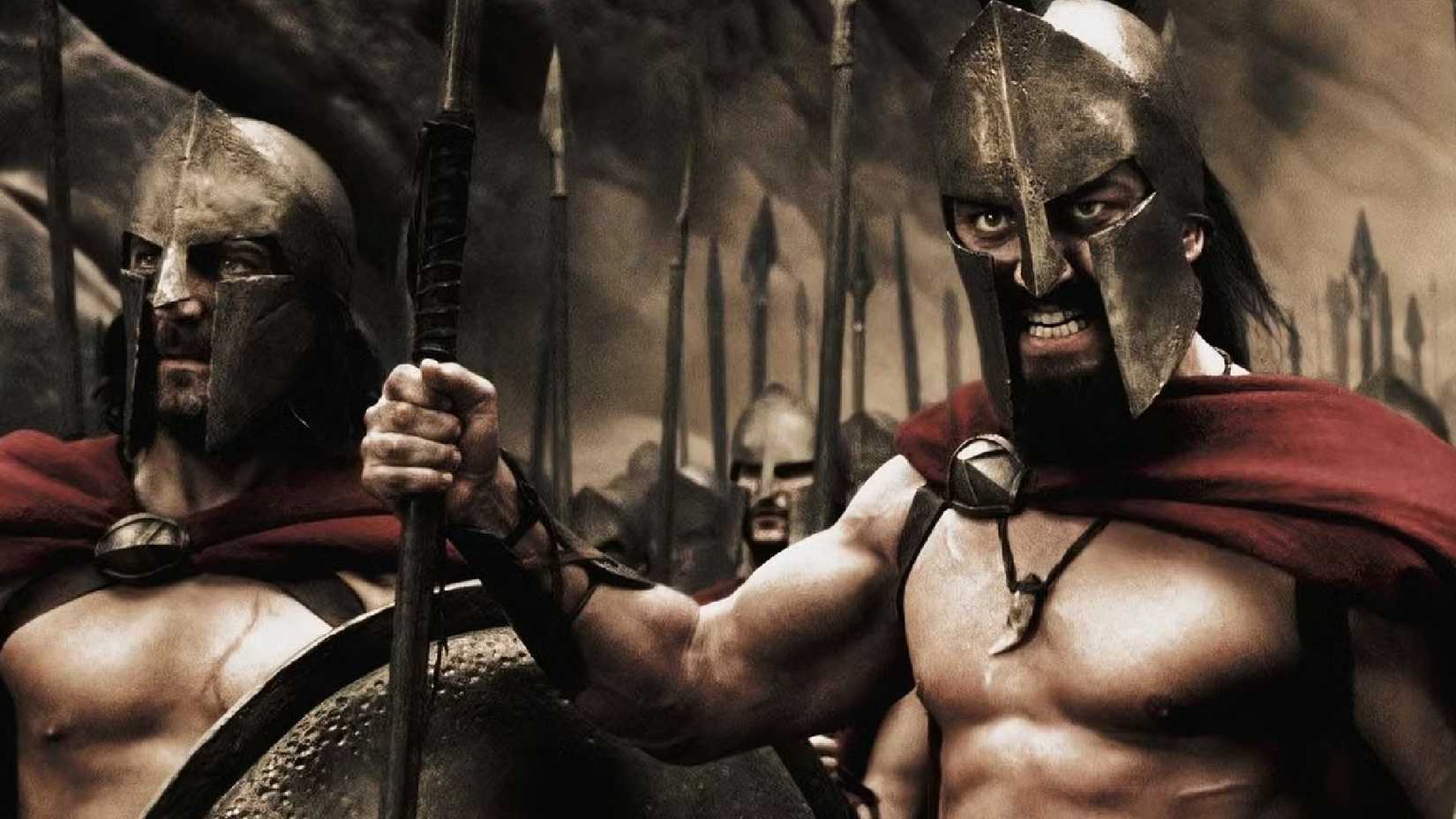 the 300 spartans looking cross