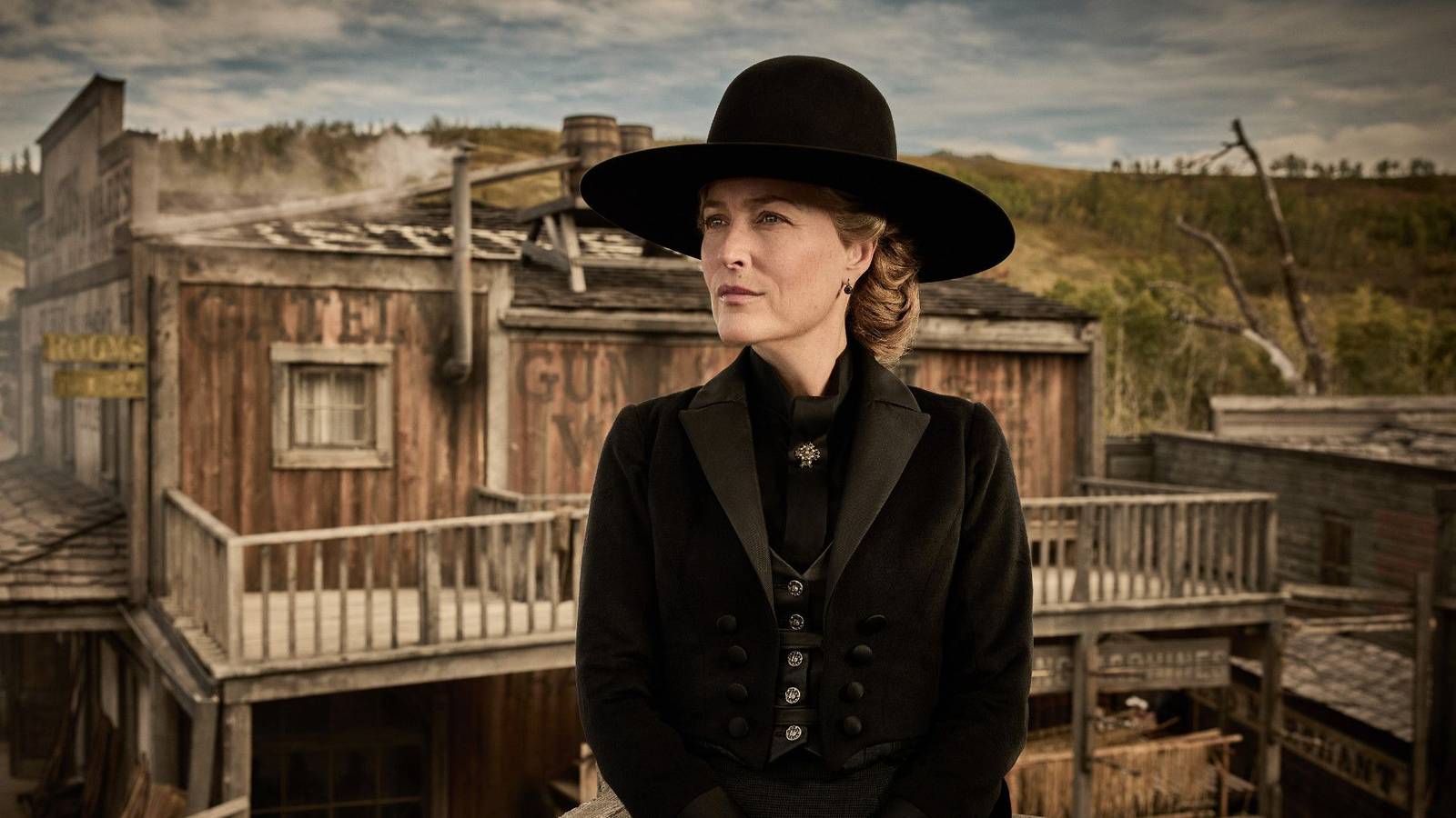 Gillian Anderson as Constance Van Ness on Netflix's The Abandons