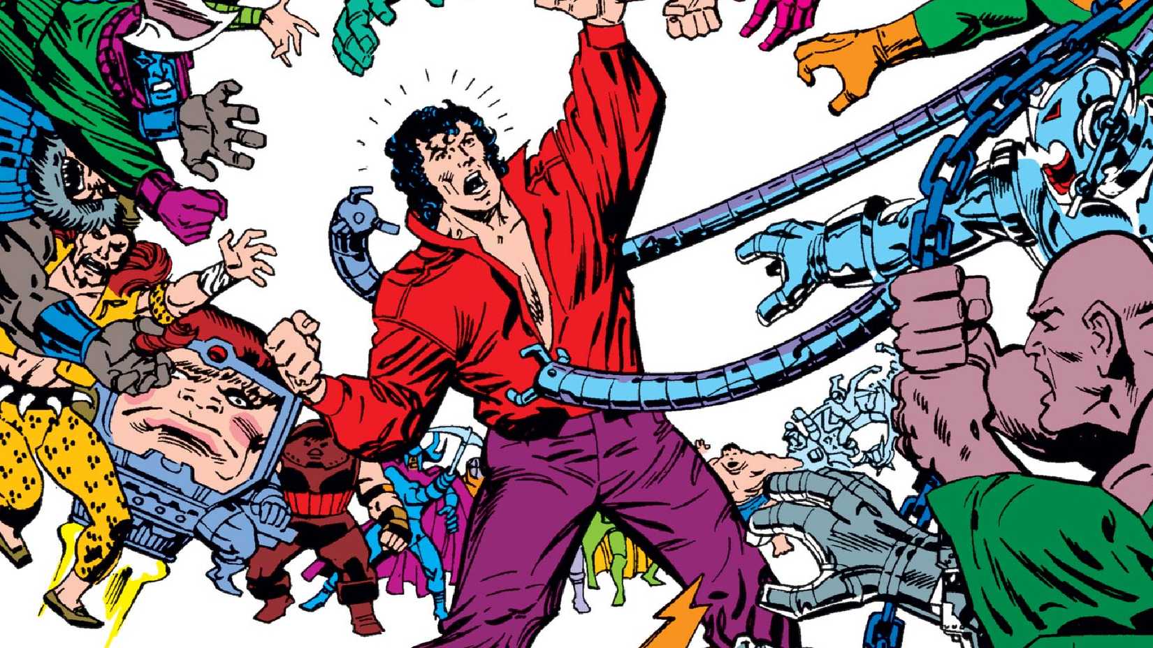 The Beyonder is attacked by many Marvel villains in Secret Wars II