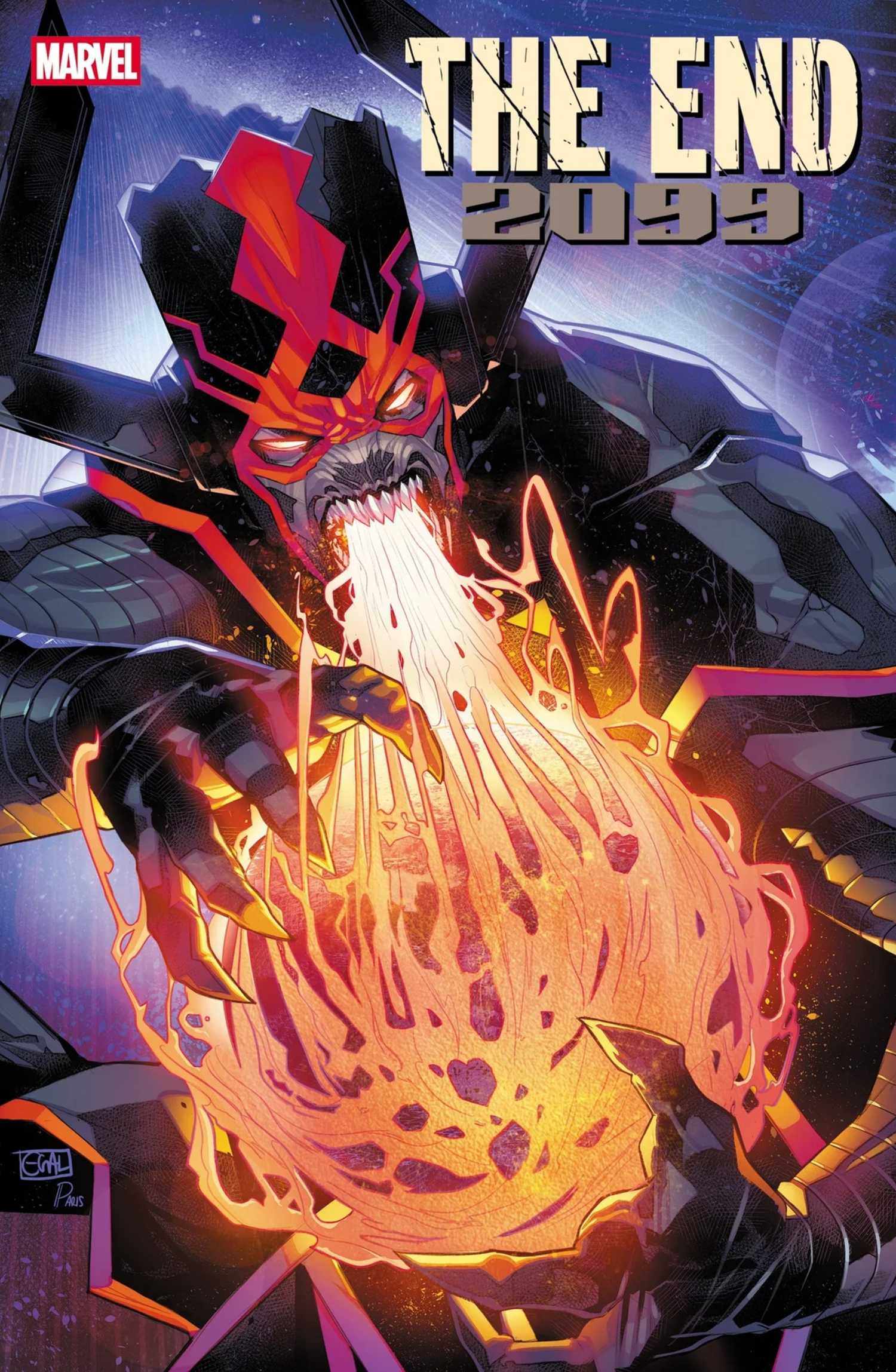the end 2099 1 variant cover, showing new galactus abyssus