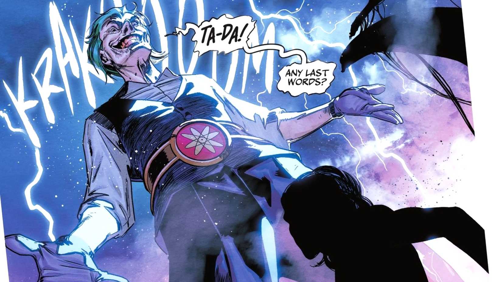 The Joker uses Atom's belt to become a giant in DC KO #2