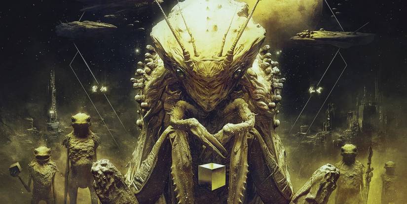 A capa alternativa de The Mercy of Gods mostra alienígenas semelhantes a insetos