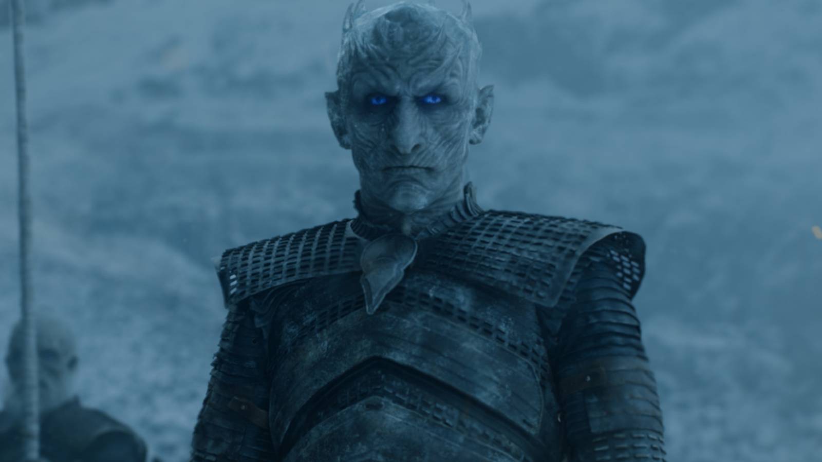 The Night King standing beyond the Wall in Game of Thrones