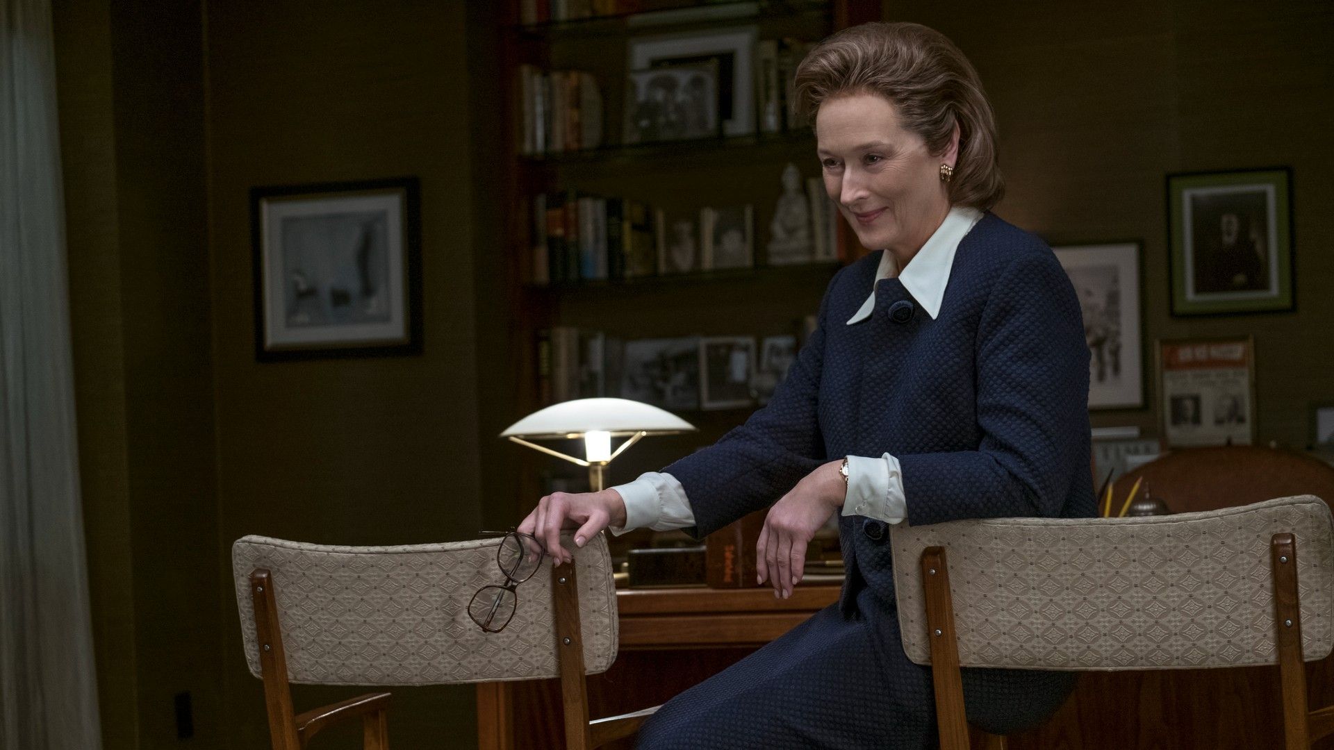 Meryl Streep durante una scena di The Post