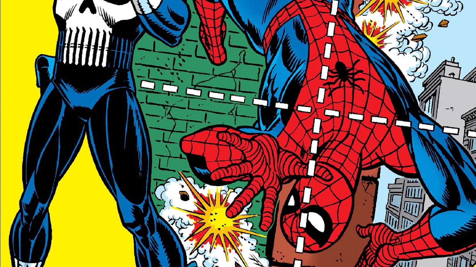 The Punisher aims his sniper rifle at Spidey in The Amazing Spider-Man #129