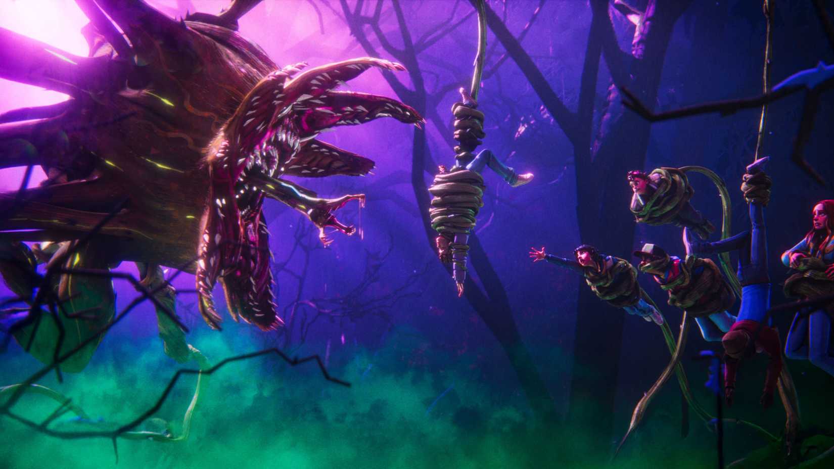 The Stranger Things Kids emaranhados e em perigo de um novo monstro em Stranger Things Tales From '85