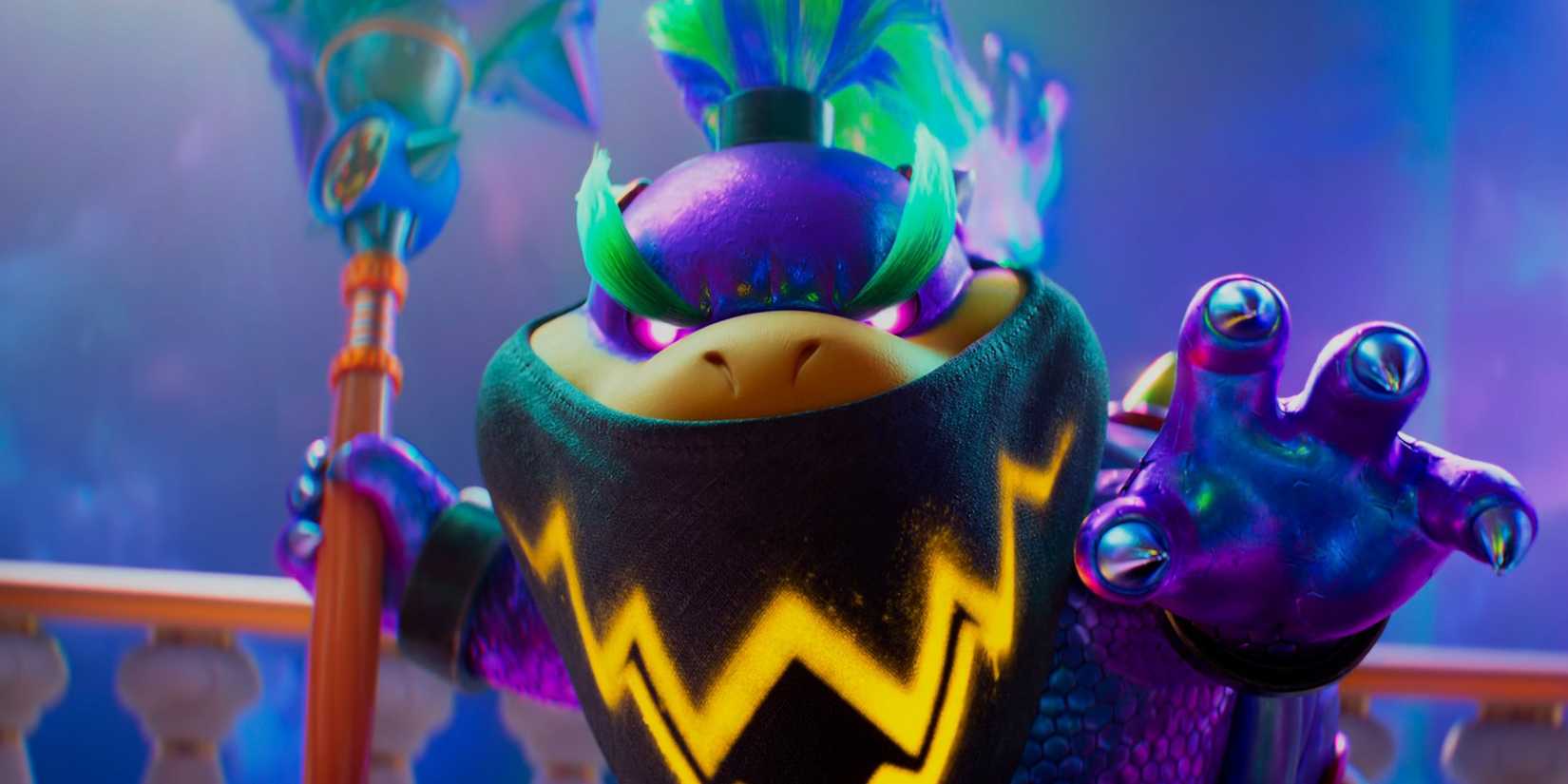 Bowser Jr. wearing a mask in The Super Mario Galaxy Movie