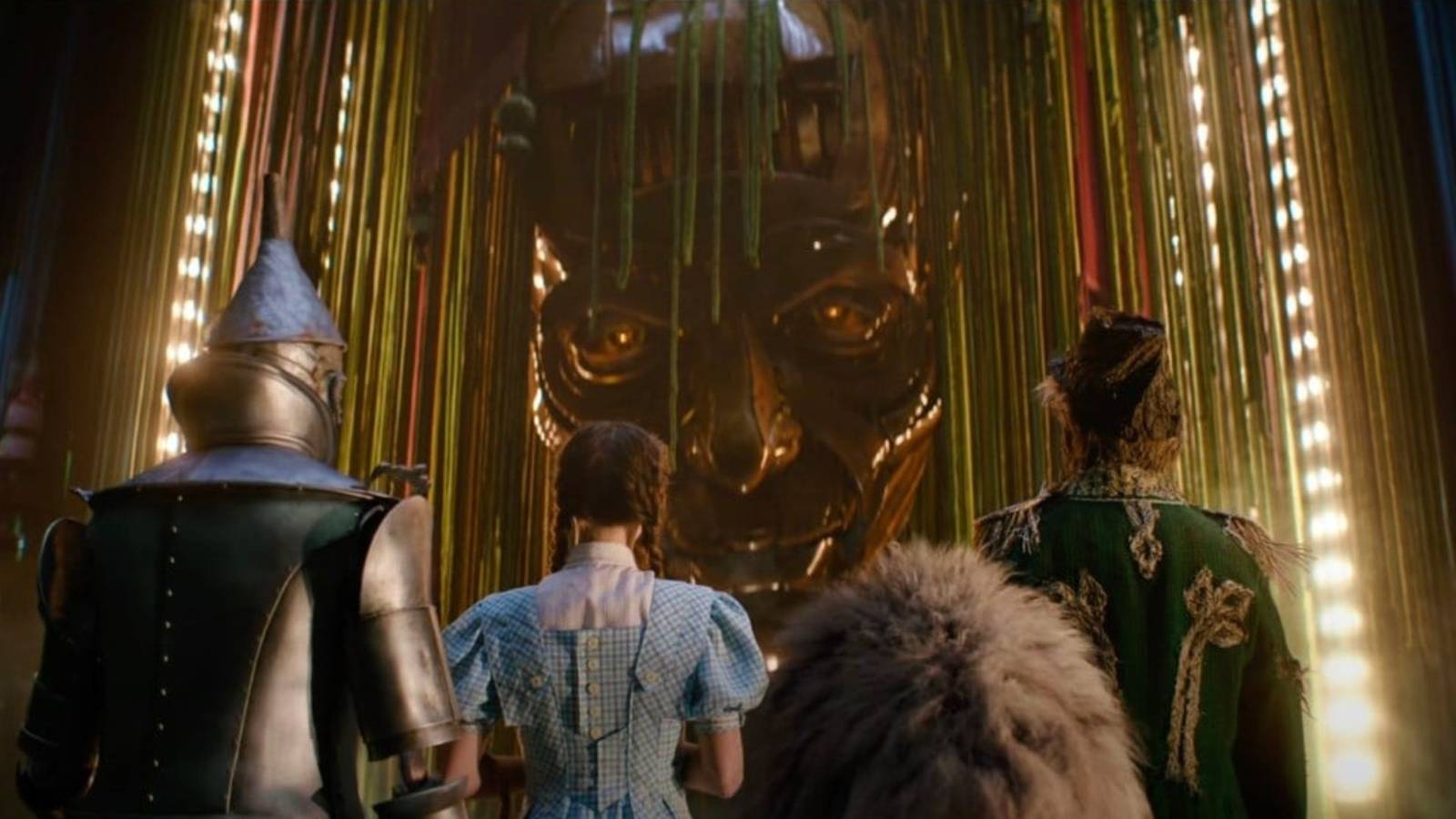 Tin Man, Dorothy, Cowardly Lion, and Scarecrow in Wicked: For Good