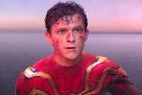 Tom Holland unmasked and bleeding in Spider-Man: No Way Home