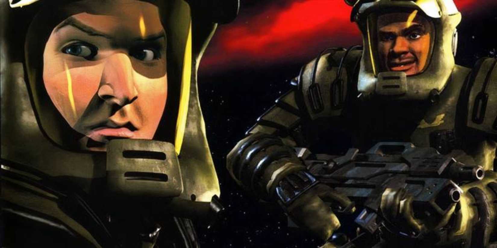 Dois soldados em Roughnecks: Starship Troopers Chronicles