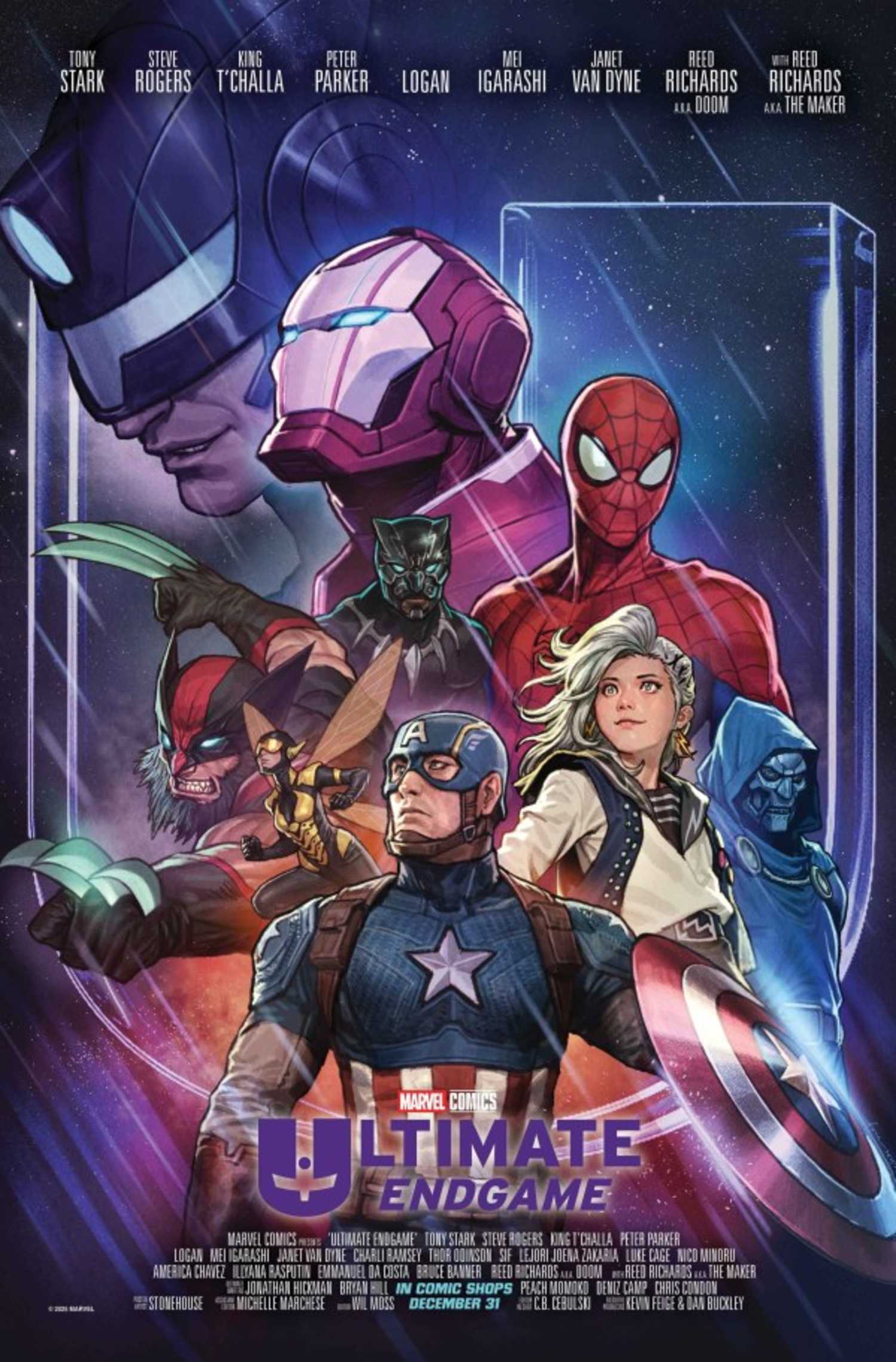 Ultimate Endgame variant cover in the style of an MCU poster
