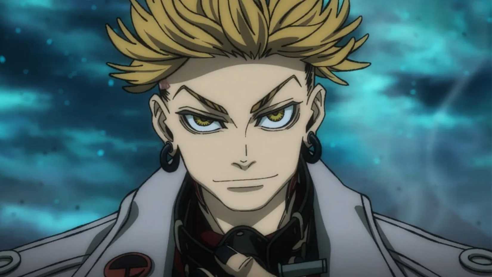 Enjin from Gachiakuta smirking at the camera