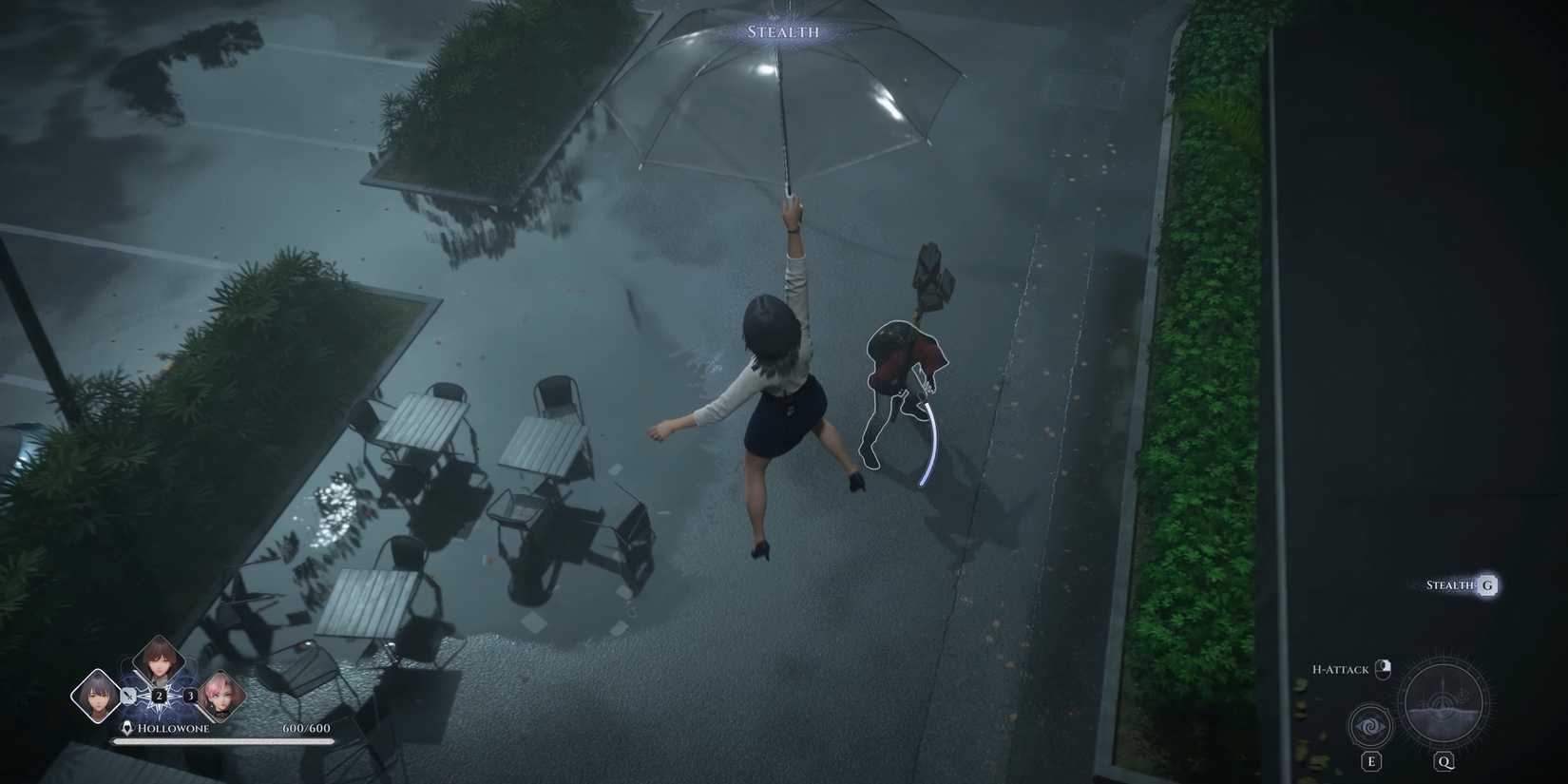 Gliding with an umbrella in Varsapura combat