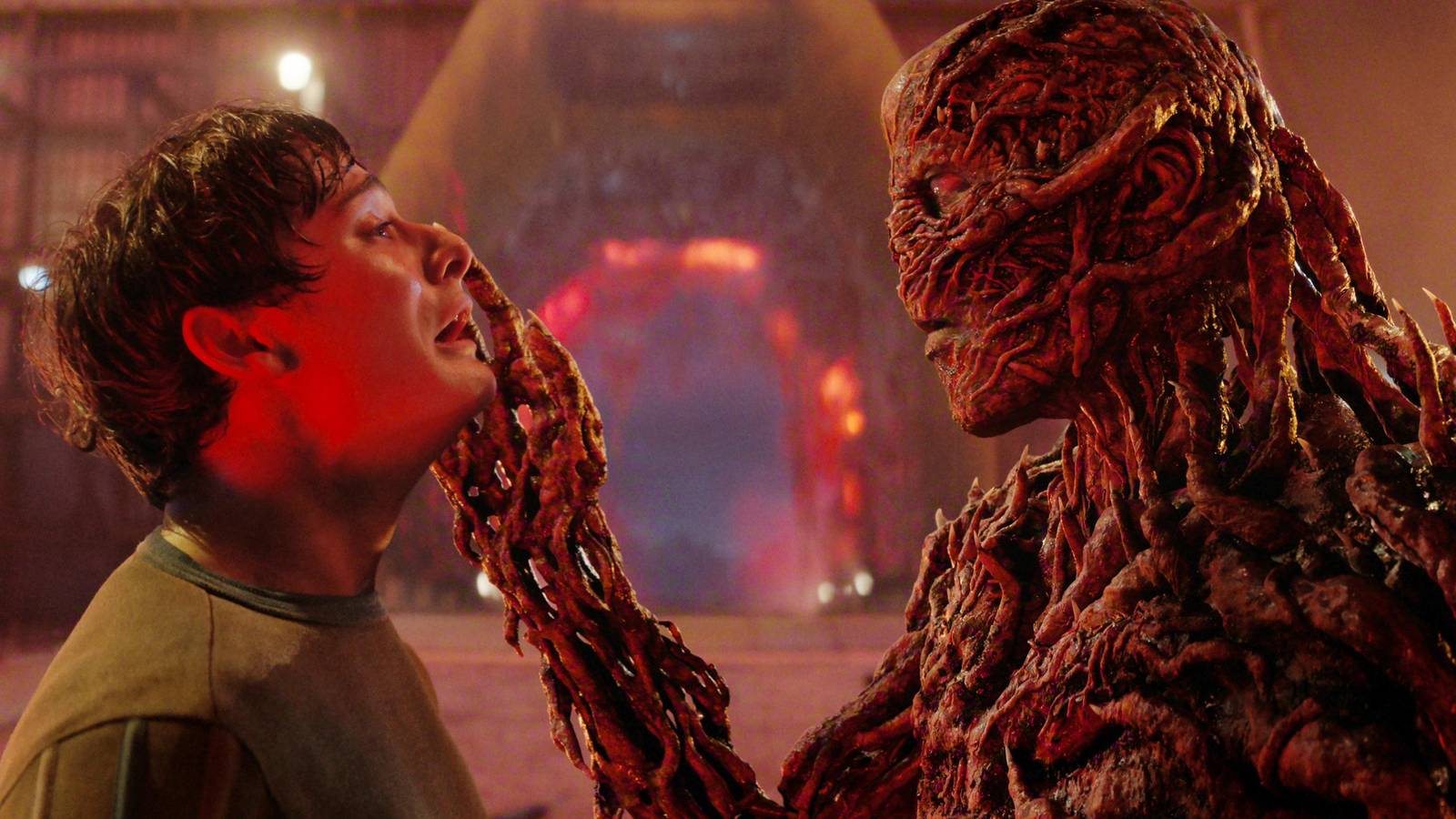 Vecna holding Will Byers' face in Stranger Things season 5 part 1