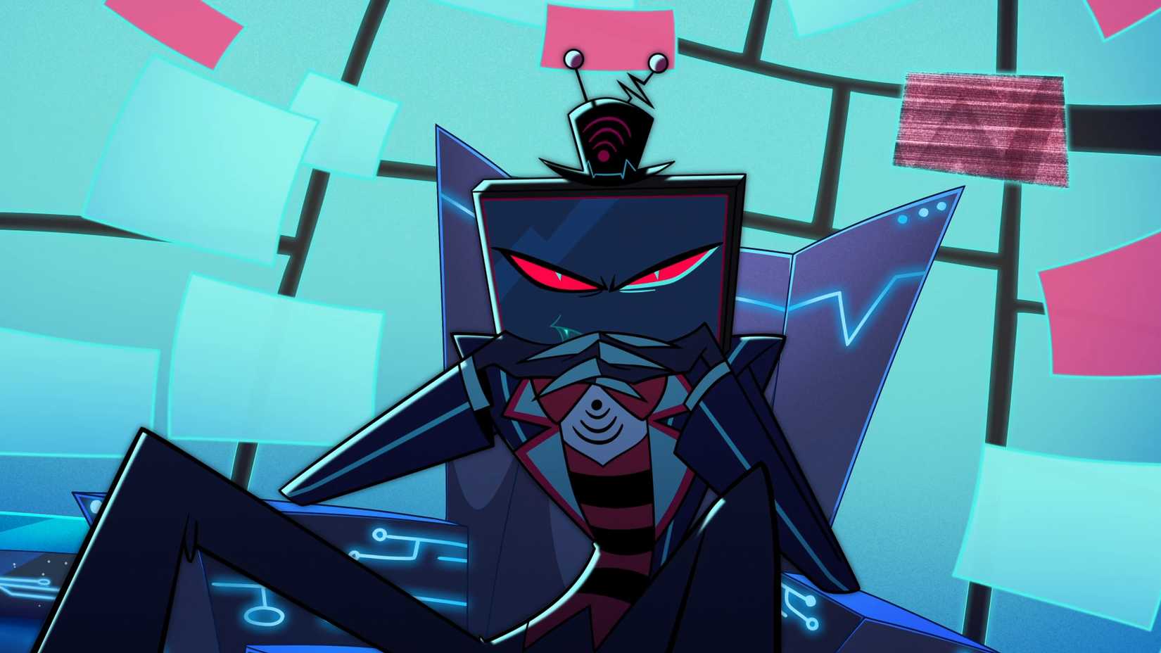 Vox com expressão de raiva na temporada 2 de Hazbin Hotel