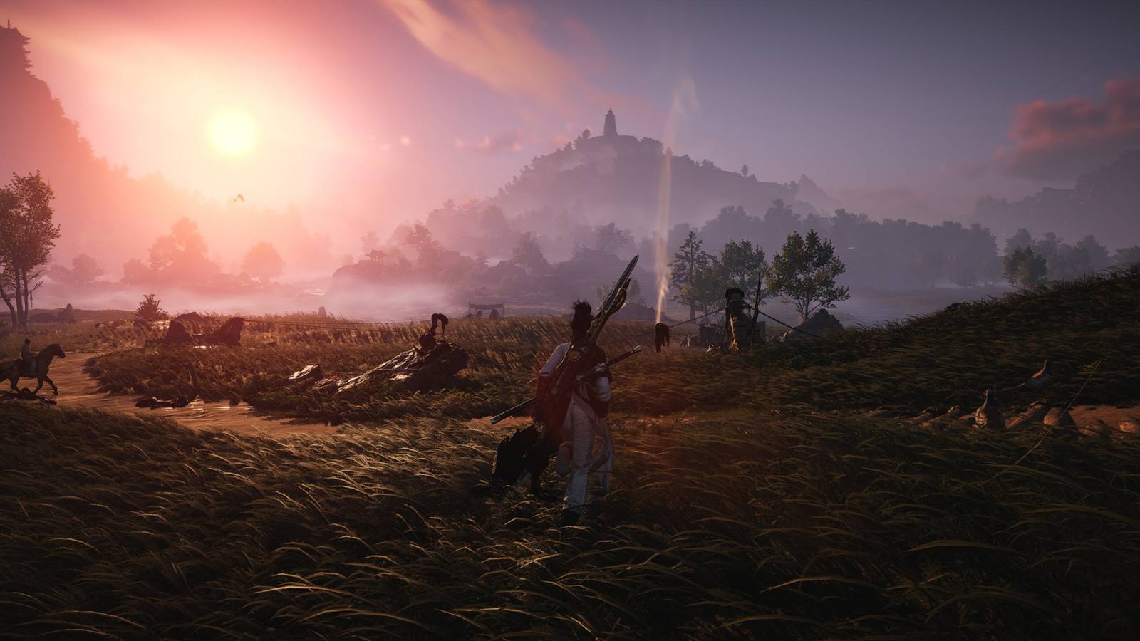 A grassy landscape in Where Winds Meet