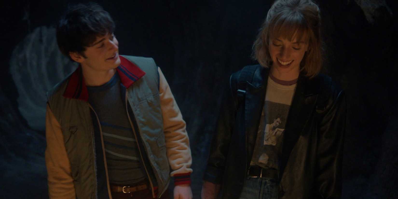 Will and Robin laughing in Stranger Things
