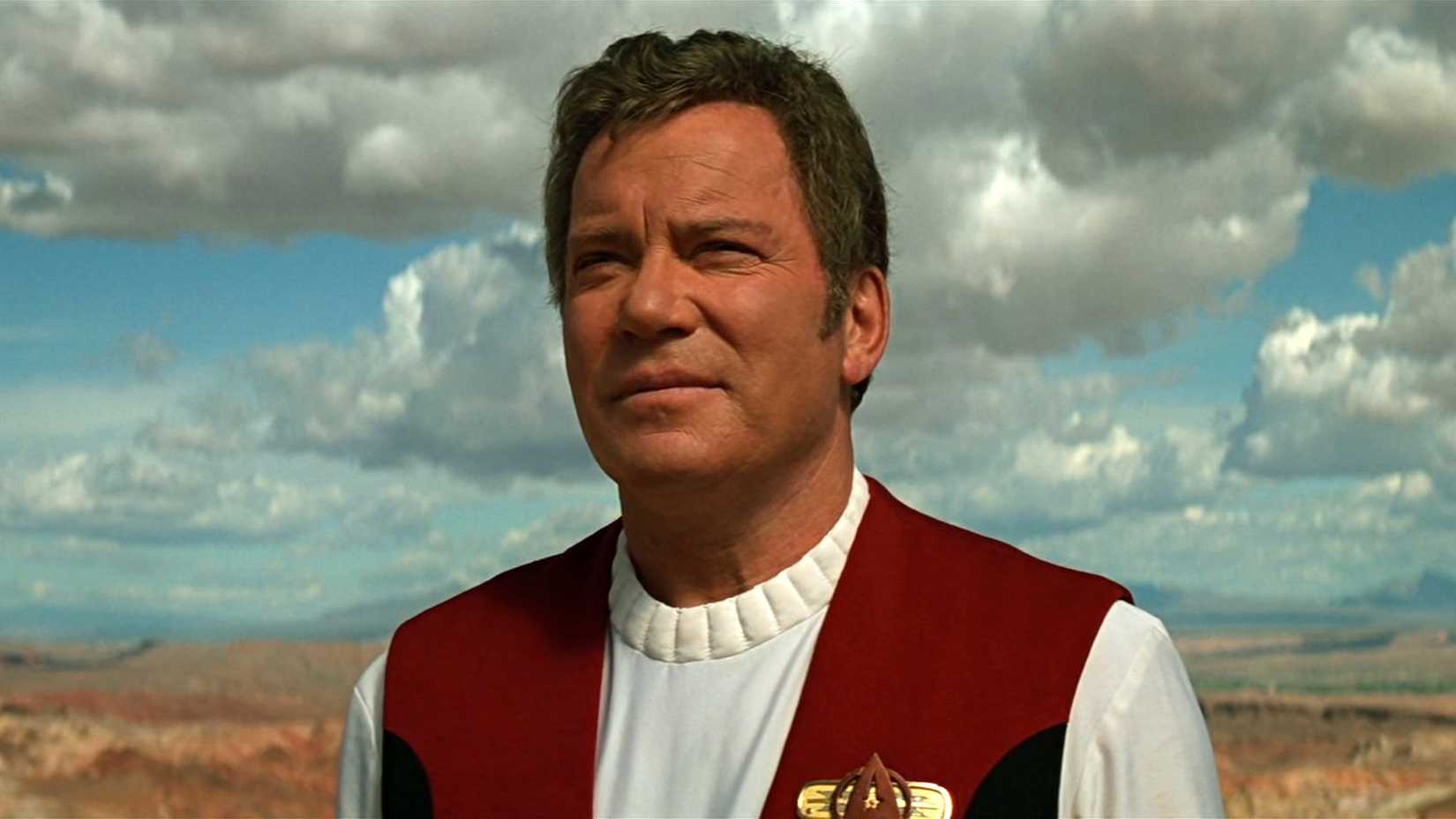 William Shatner como Capitão Kirk em Star Trek Generations